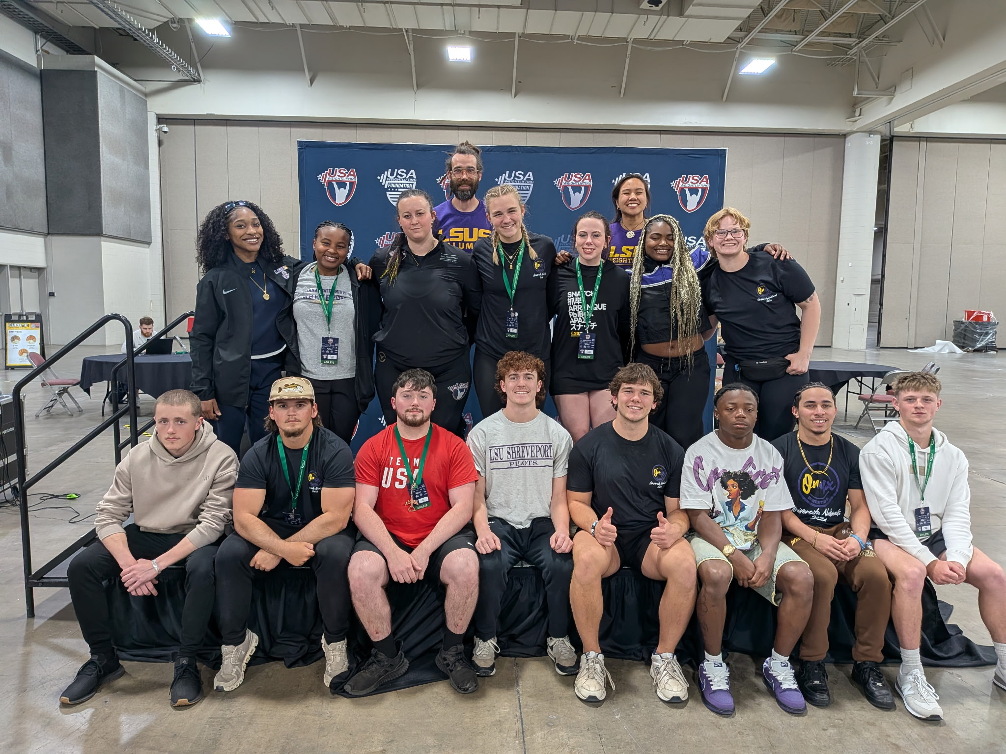 Pilot Weightlifting Powers to Podium Finishes at National University Championships