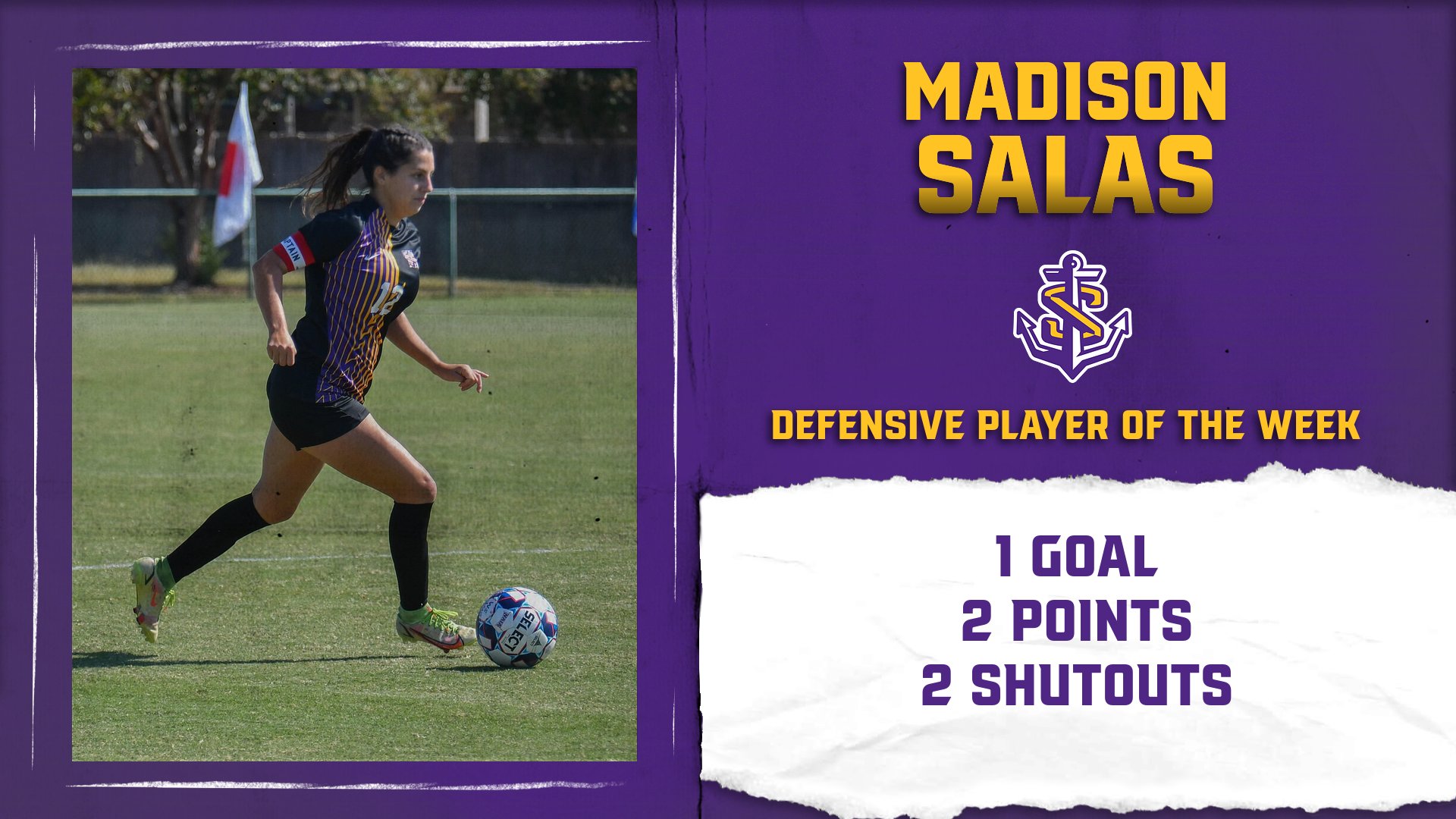 Salas Named as RRAC Defensive Player of the Week