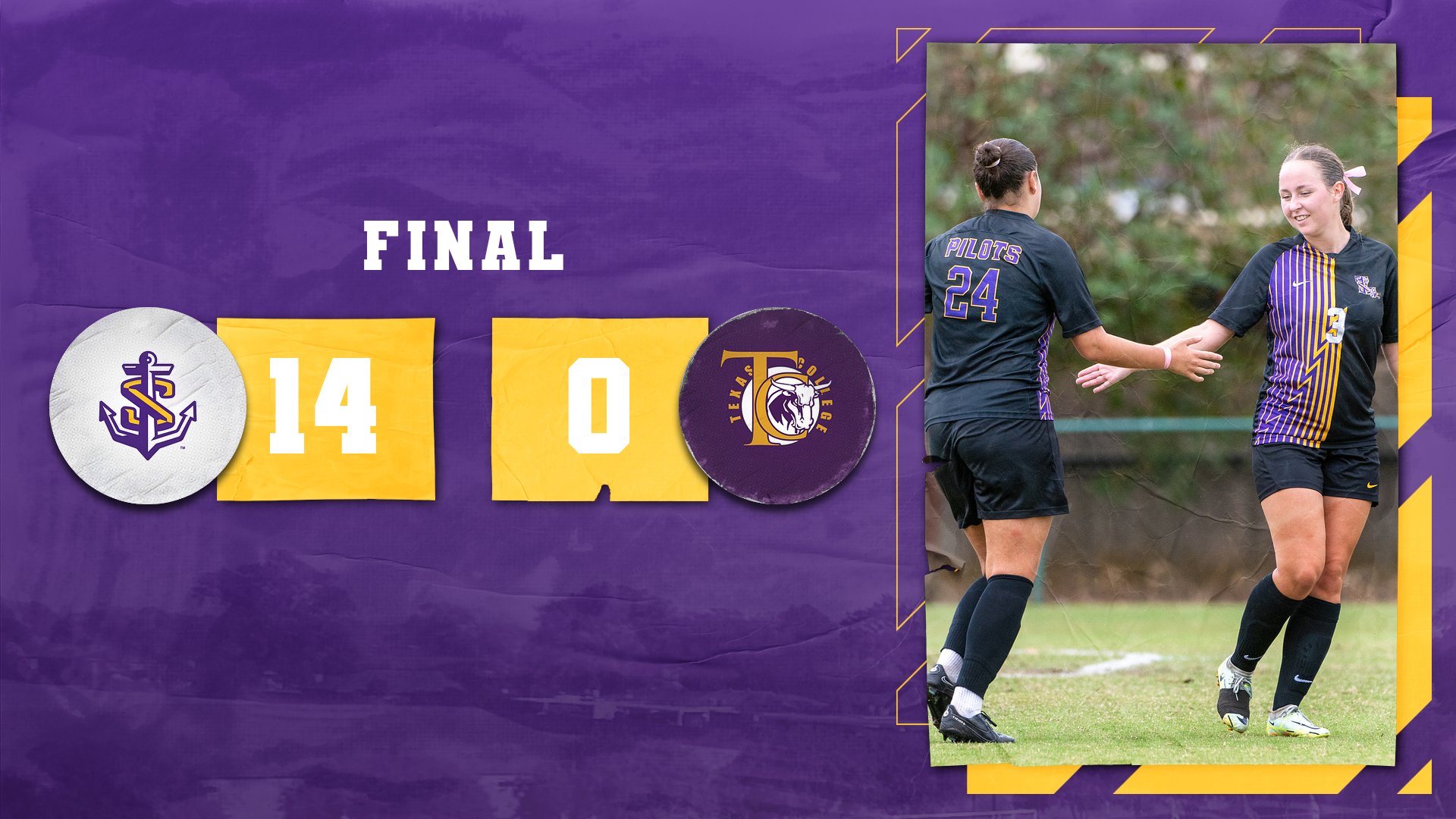 Pilots Break Four Program Records With 14-0 Win Over The Steers